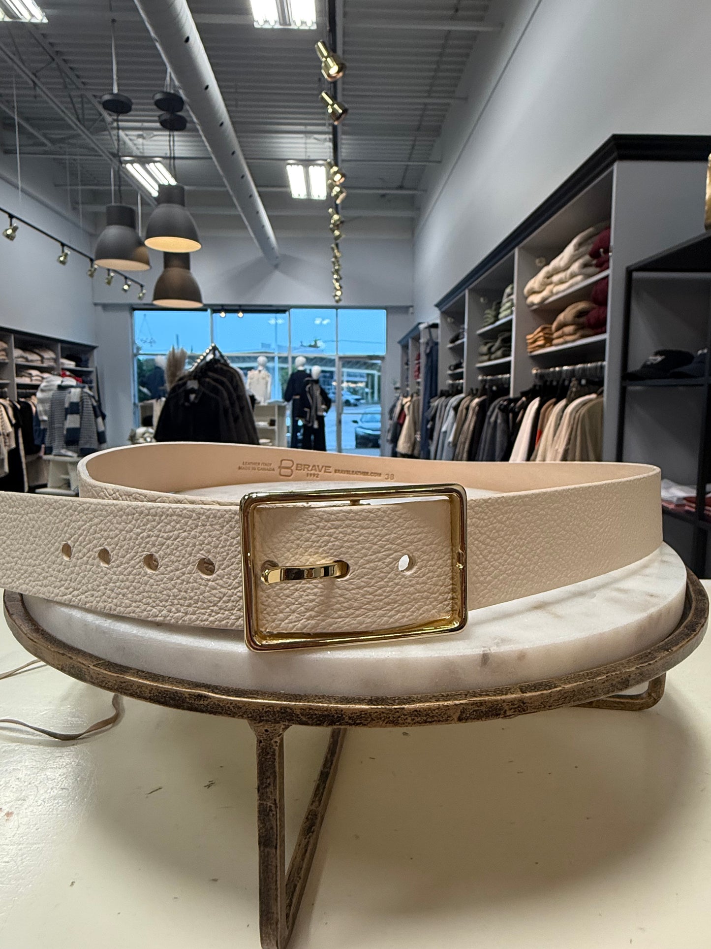 Caloe Belt- Marble Nappa