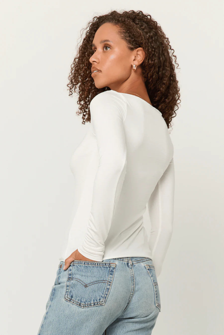 Vera Boatneck Long sleeve- WHITE