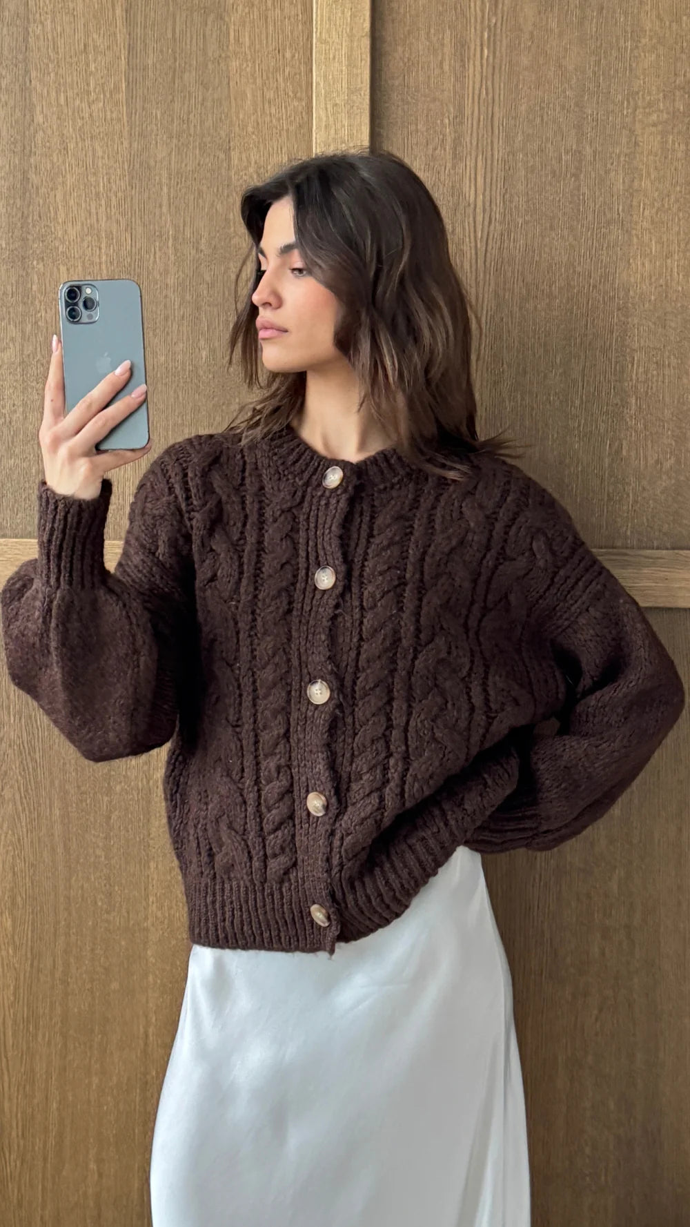 Evie Cardigan- COCOA