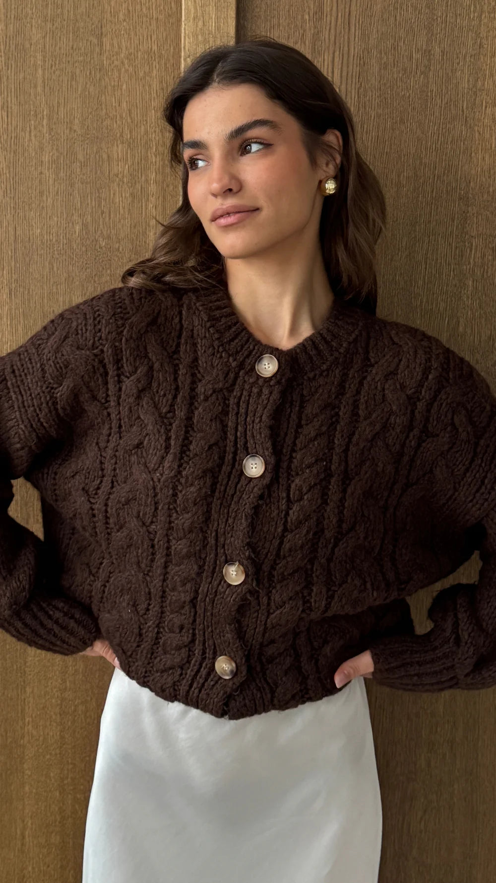 Evie Cardigan- COCOA