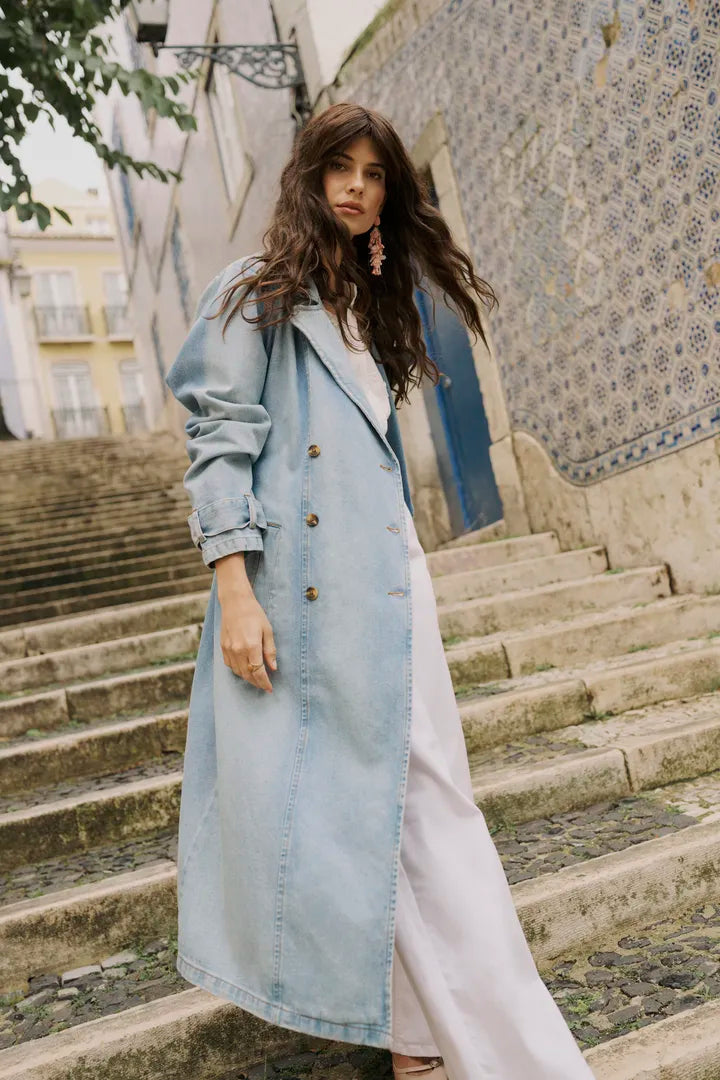 Mika Denim Trench Coat