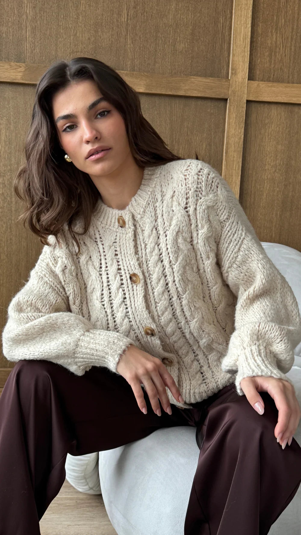 Evie Cardigan- IVORY