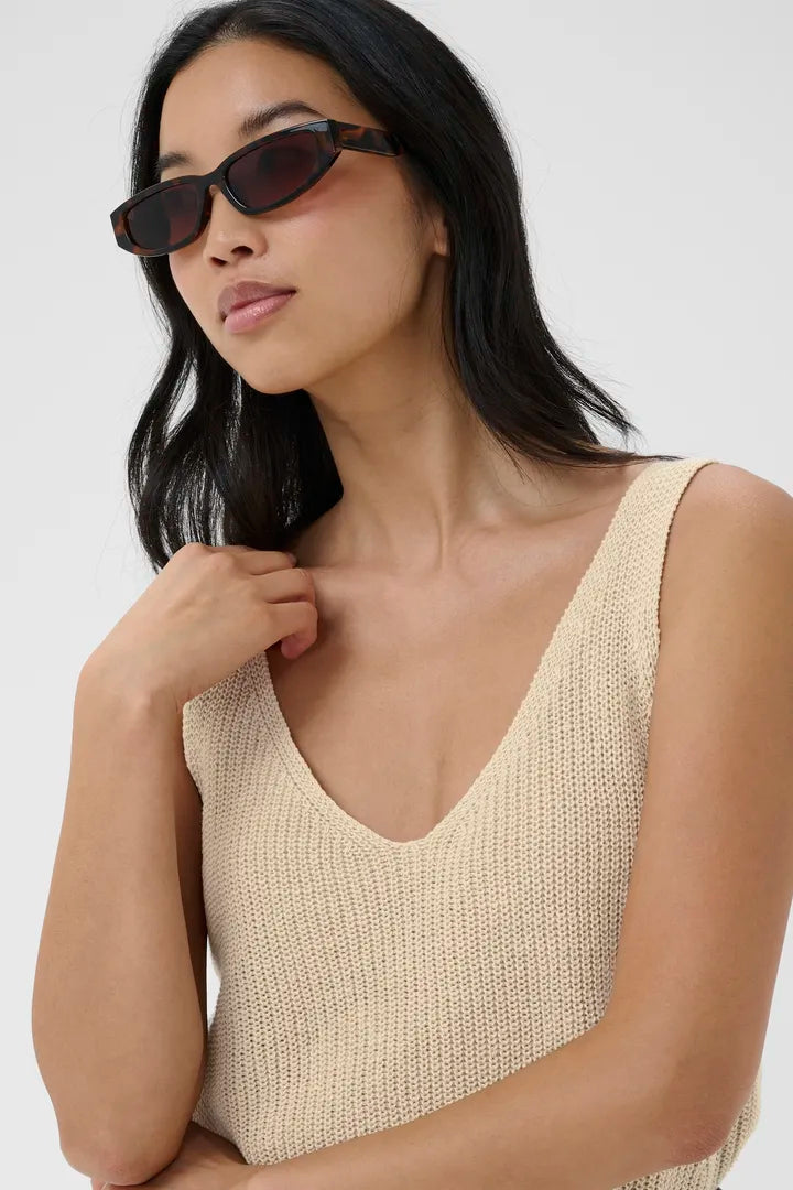Rebecca Knit Tank- LINEN