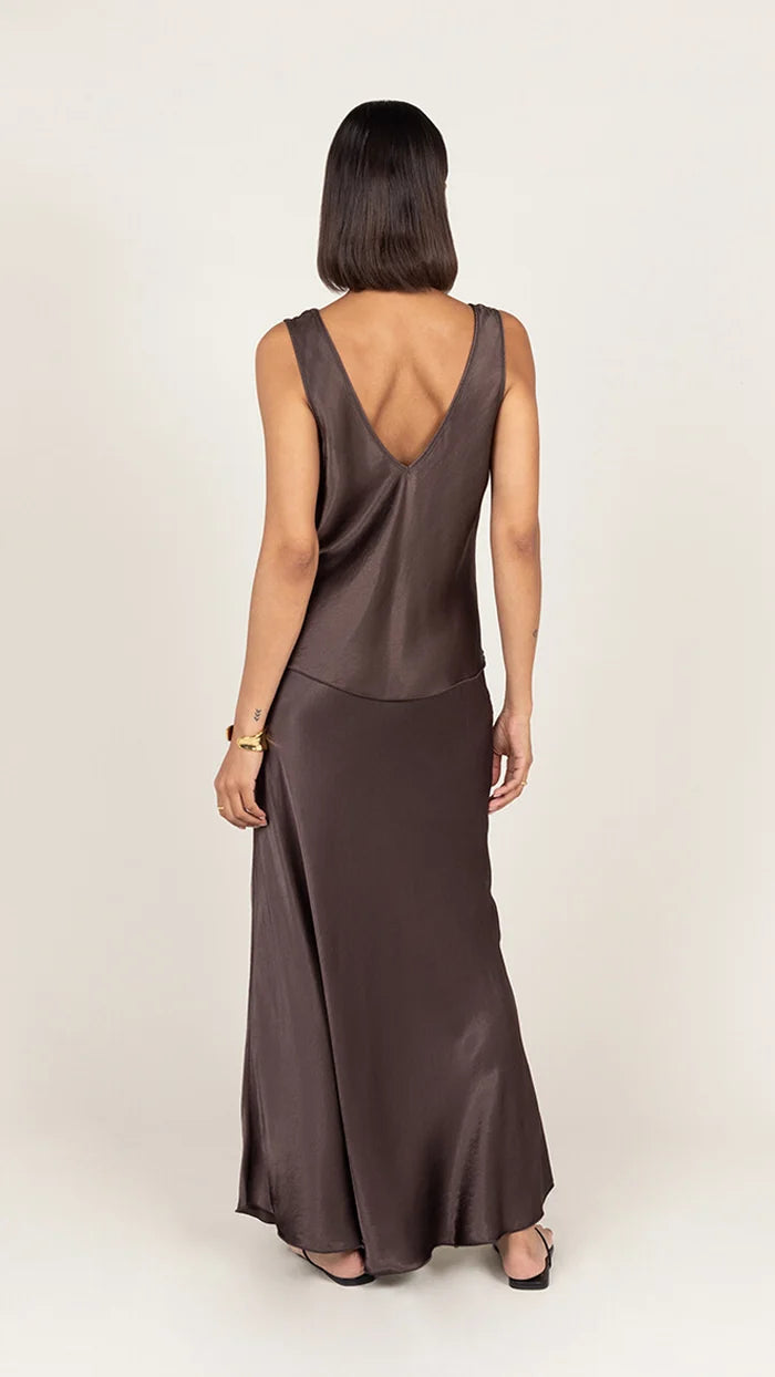 The Maeve Satin Set- CHOCOLATE