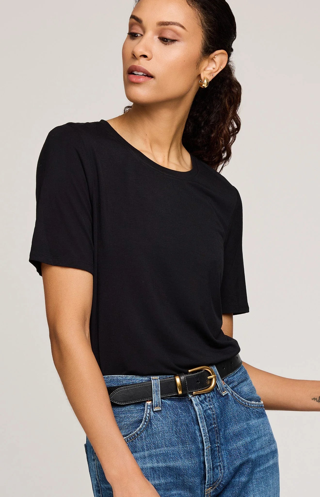 The Brielle Tee- BLACK