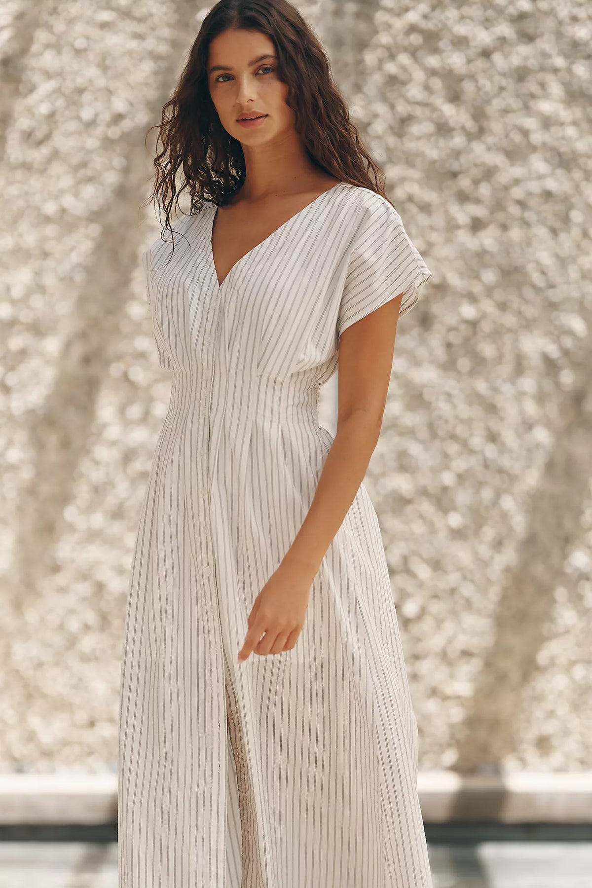 Sanna Striped Midi Dress
