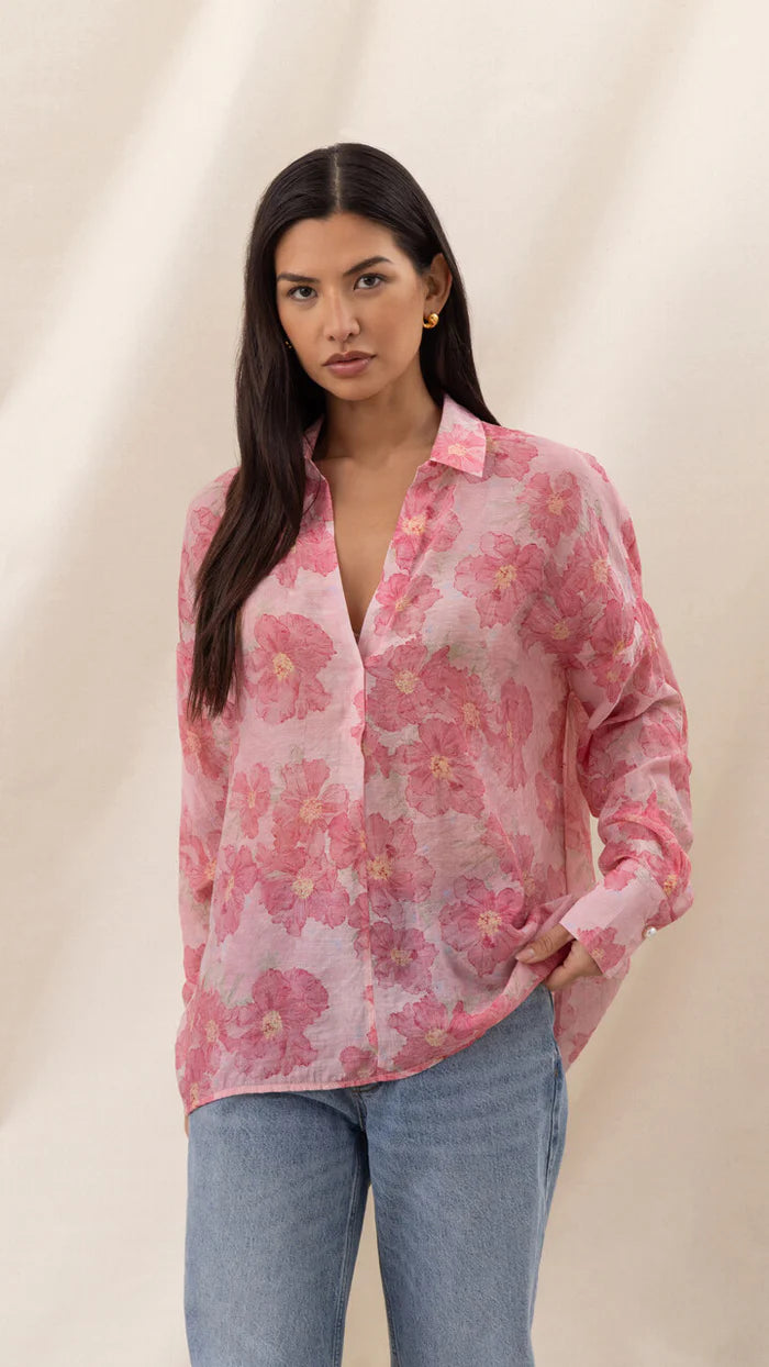 Libby Shirt- ROSE FLORAL