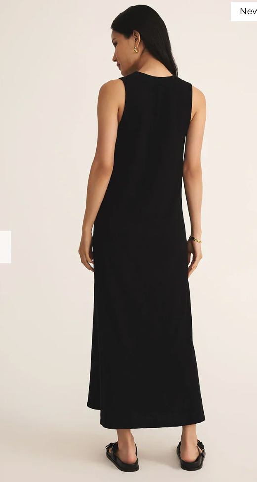 Palisades Midi Dress- BLACK