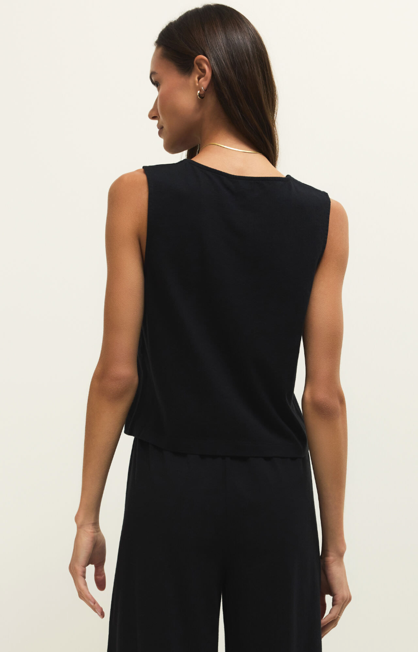 Noelle Jersey Denim Top