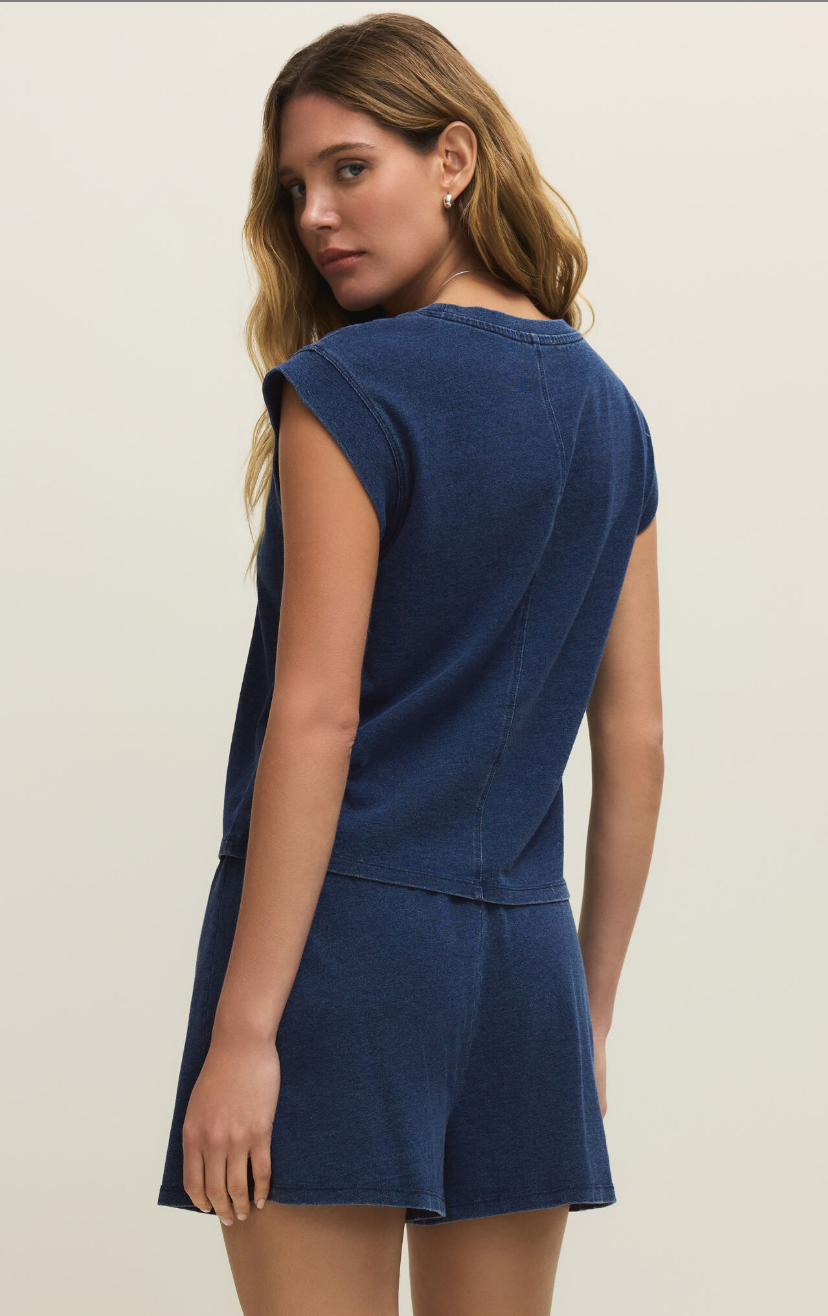 Camino Jersey Denim Top