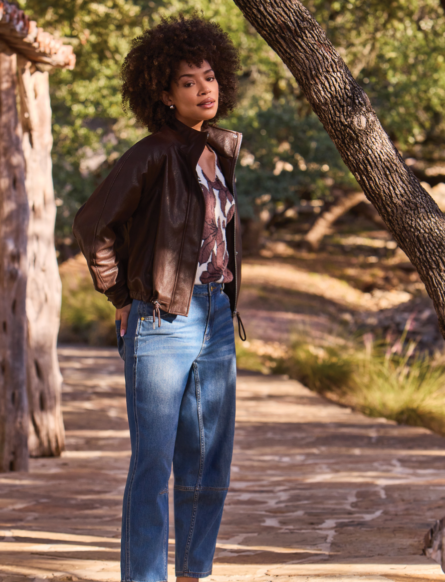 Monica Faux Leather Jacket