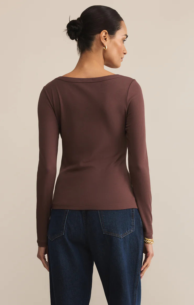 Second Skin Scoop Neck- SANDALWOOD