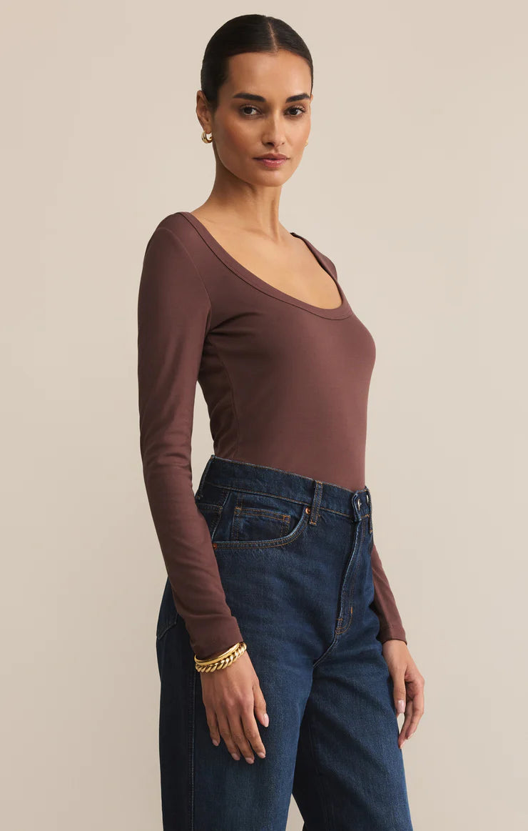 Second Skin Scoop Neck- SANDALWOOD
