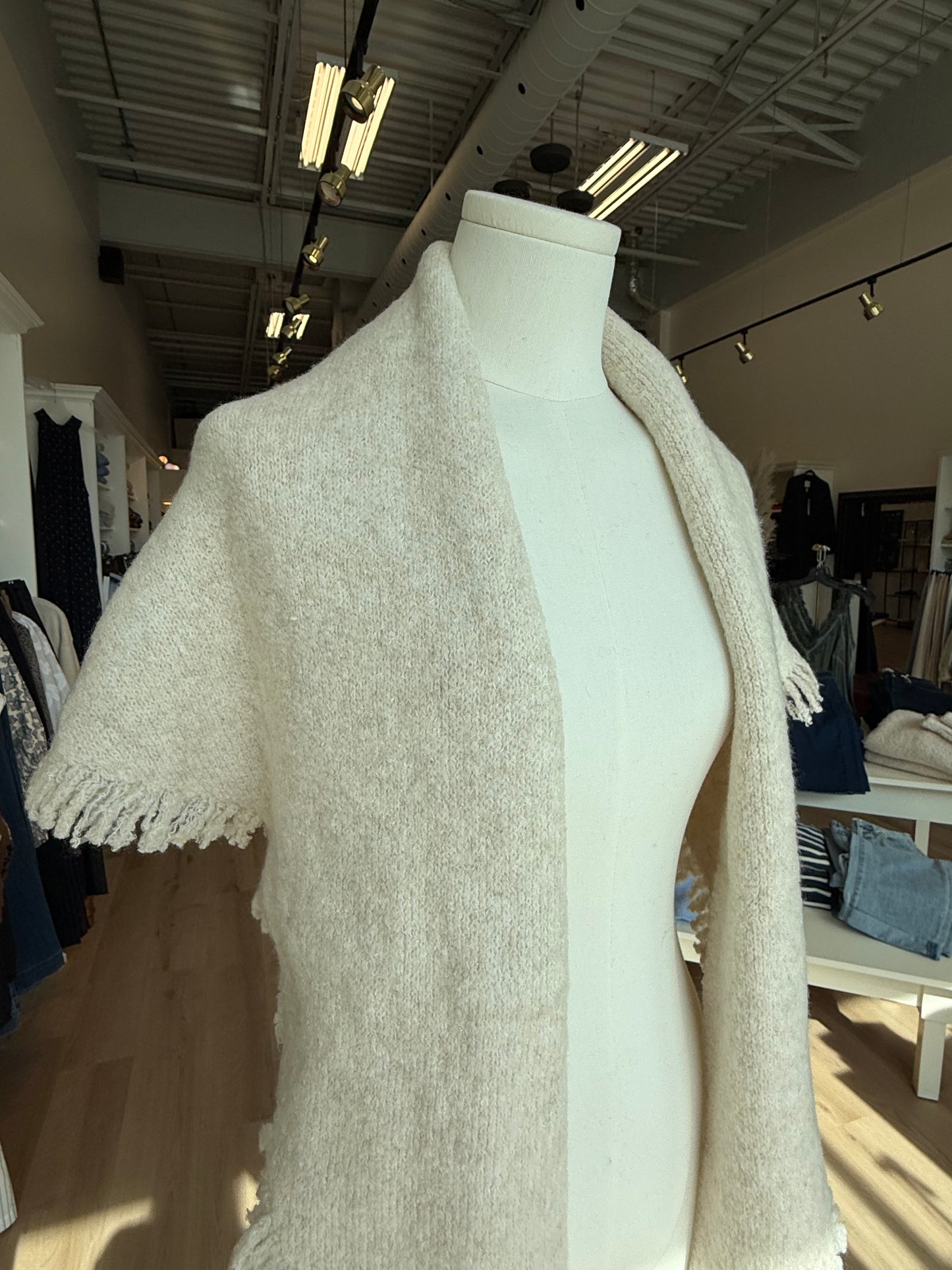 Addie Scarf- HEATHER BEIGE
