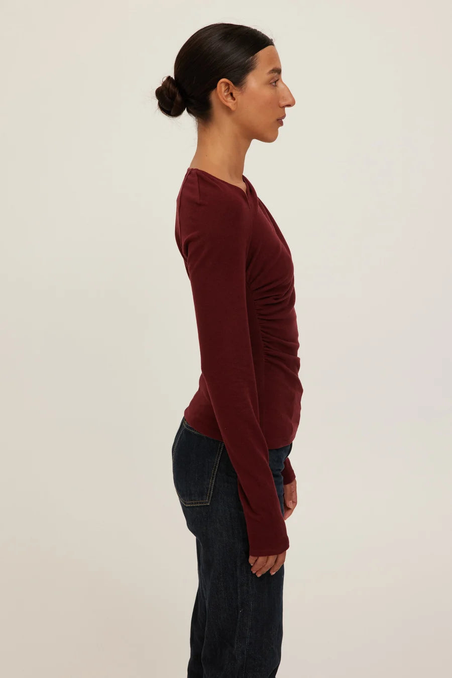 Harlow Long Sleeve- DARK CHERRY