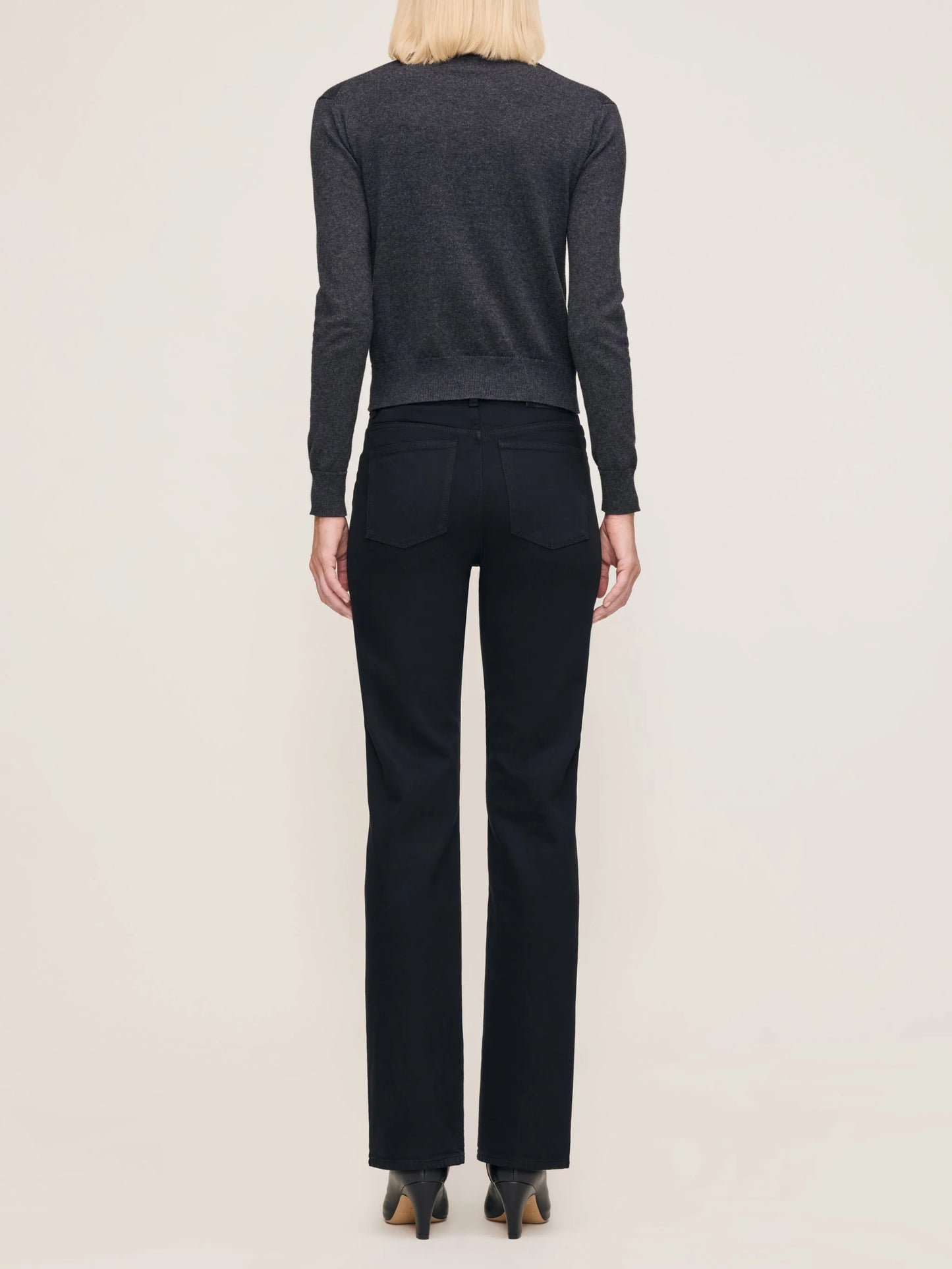 Pattie Straight Jean- BLACK