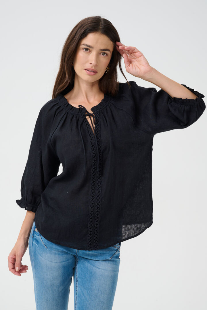 Bellis Blouse- BLACK