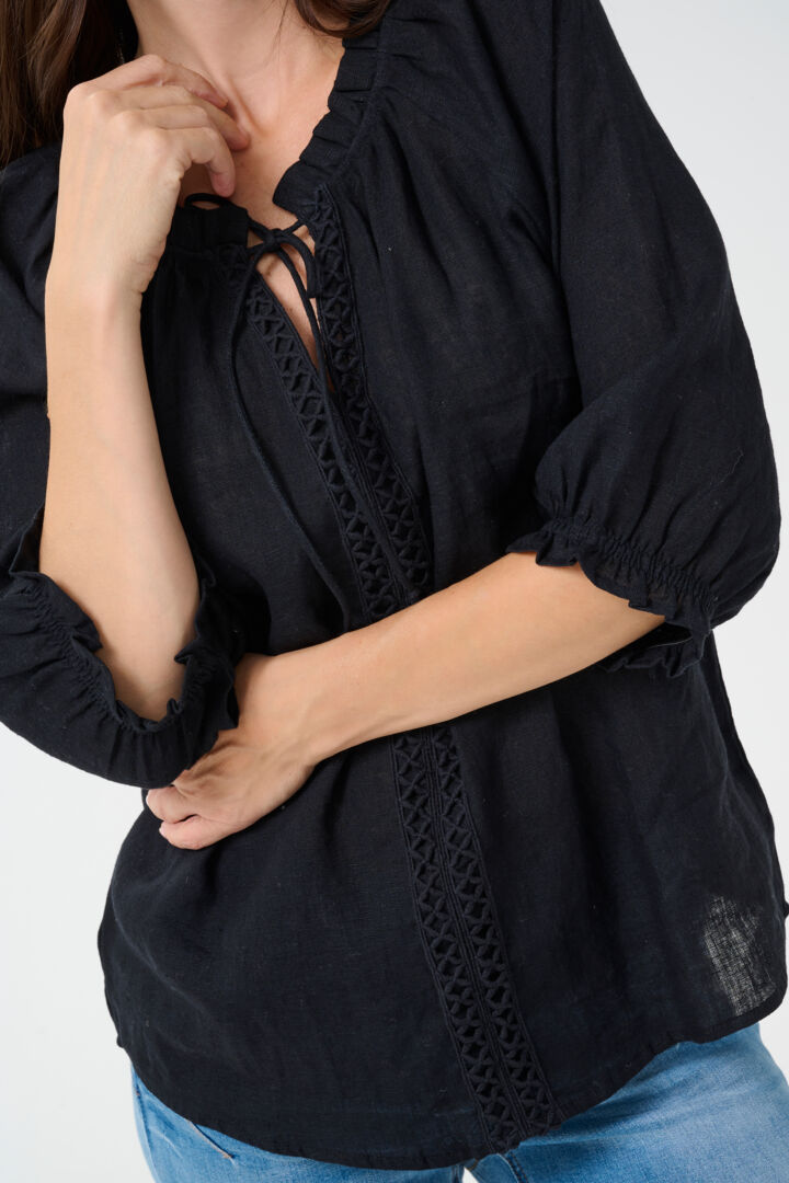 Bellis Blouse- BLACK