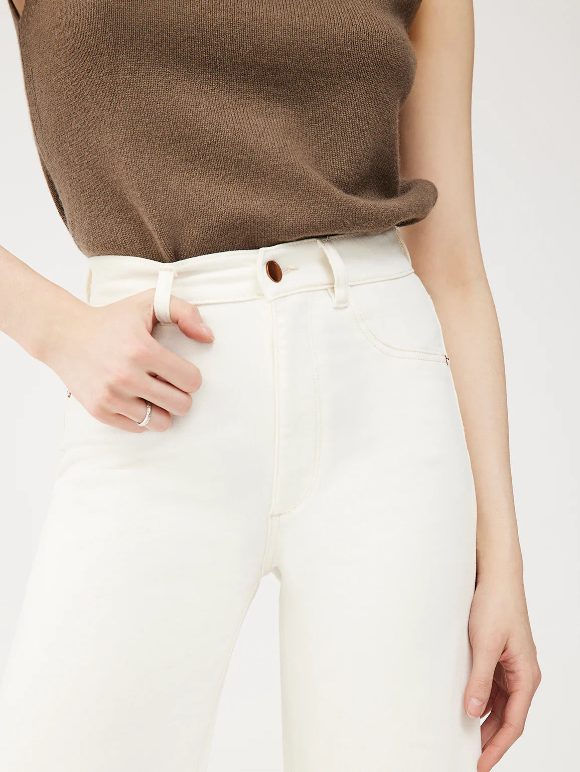 The Hepburn Ankle- EGGSHELL