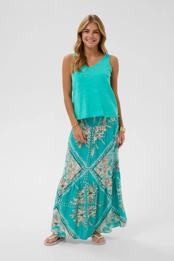 Evisa Tank- Turquoise