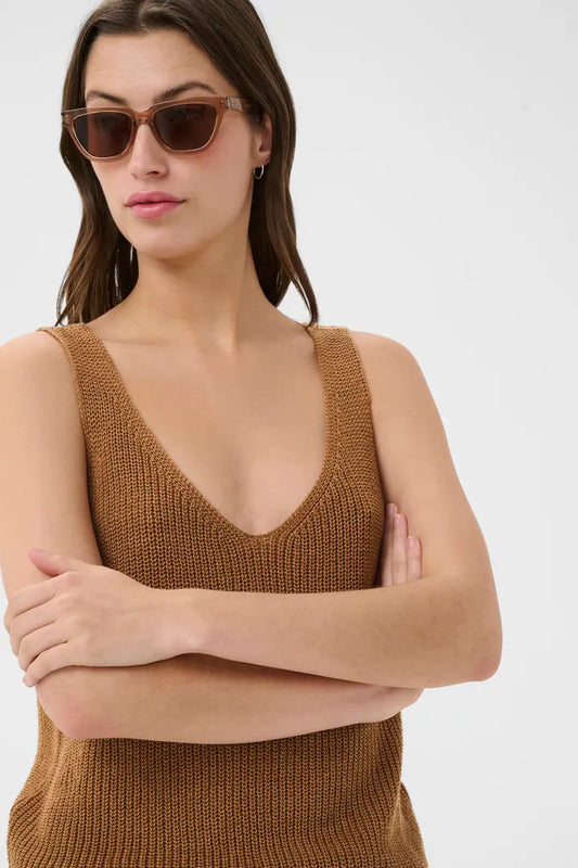 Rebecca Knit Tank- ARGAN OIL