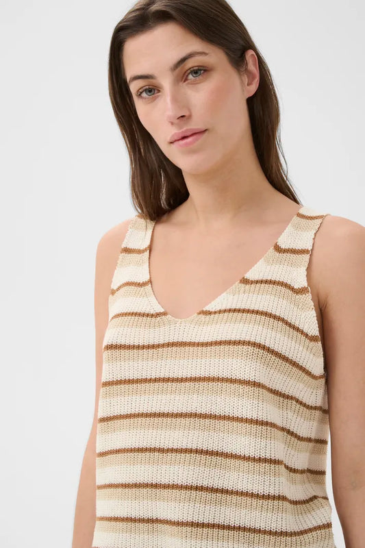 Rebecca Knit Tank- FRENCH OAK STRIPE