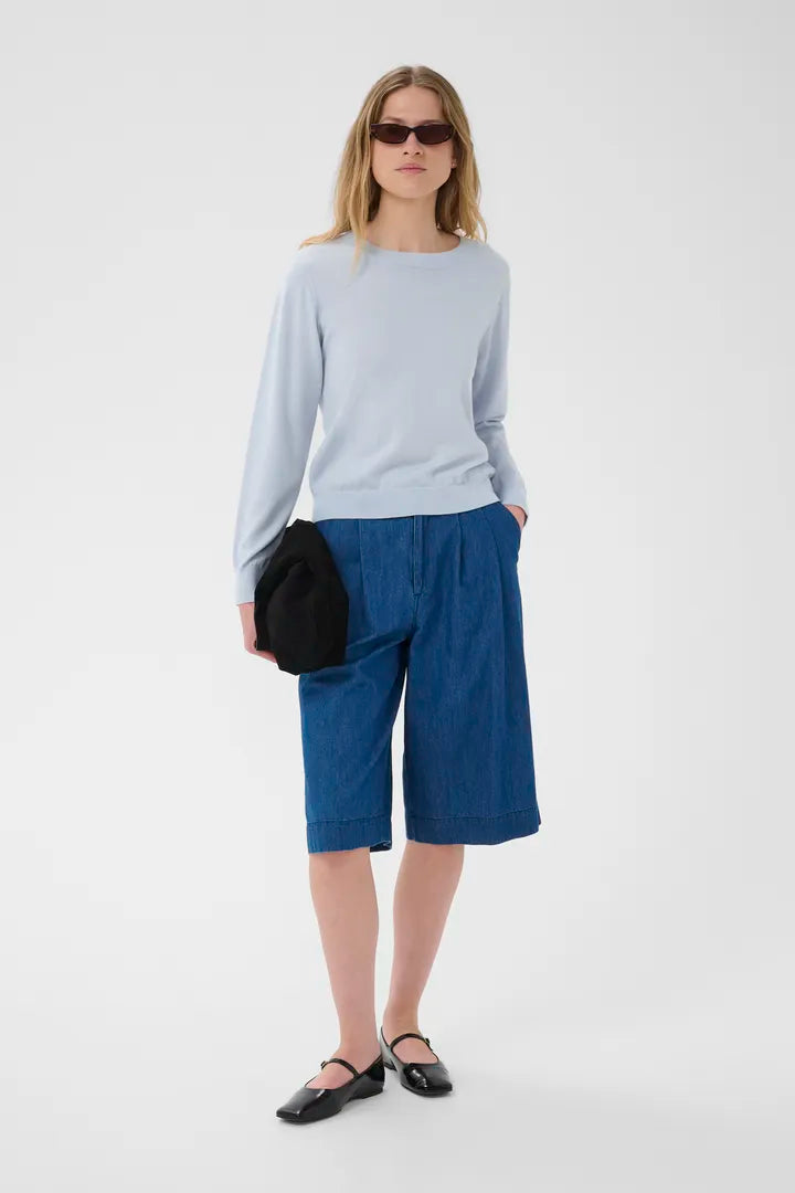 Yona Crewneck Pullover- BLUE GREY