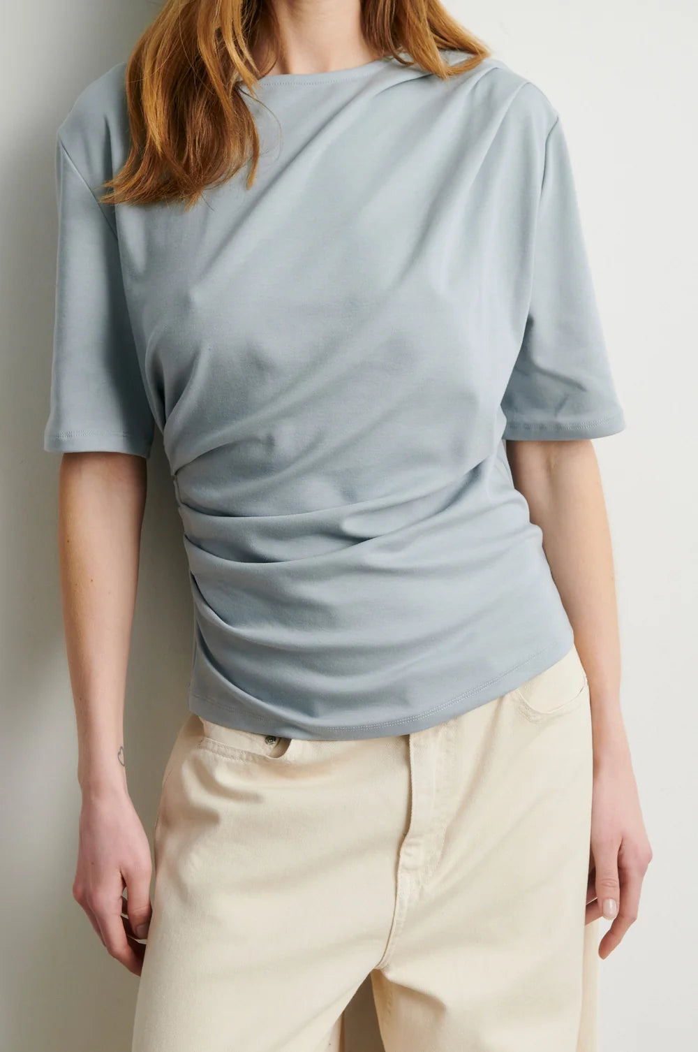 Missouri Drape Tee- QUARRY