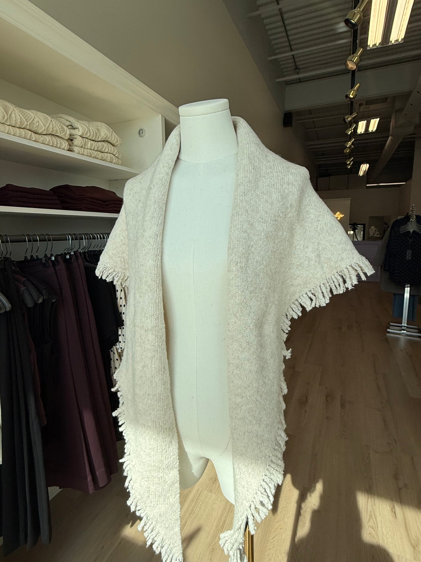 Addie Scarf- HEATHER BEIGE