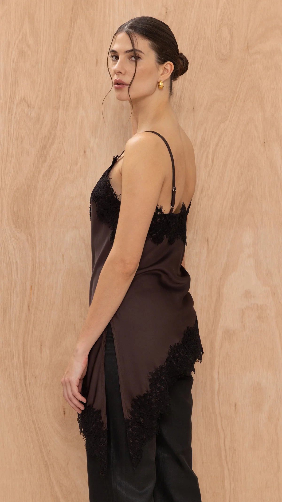 Blake Lace Camisole- CHOCOLATE