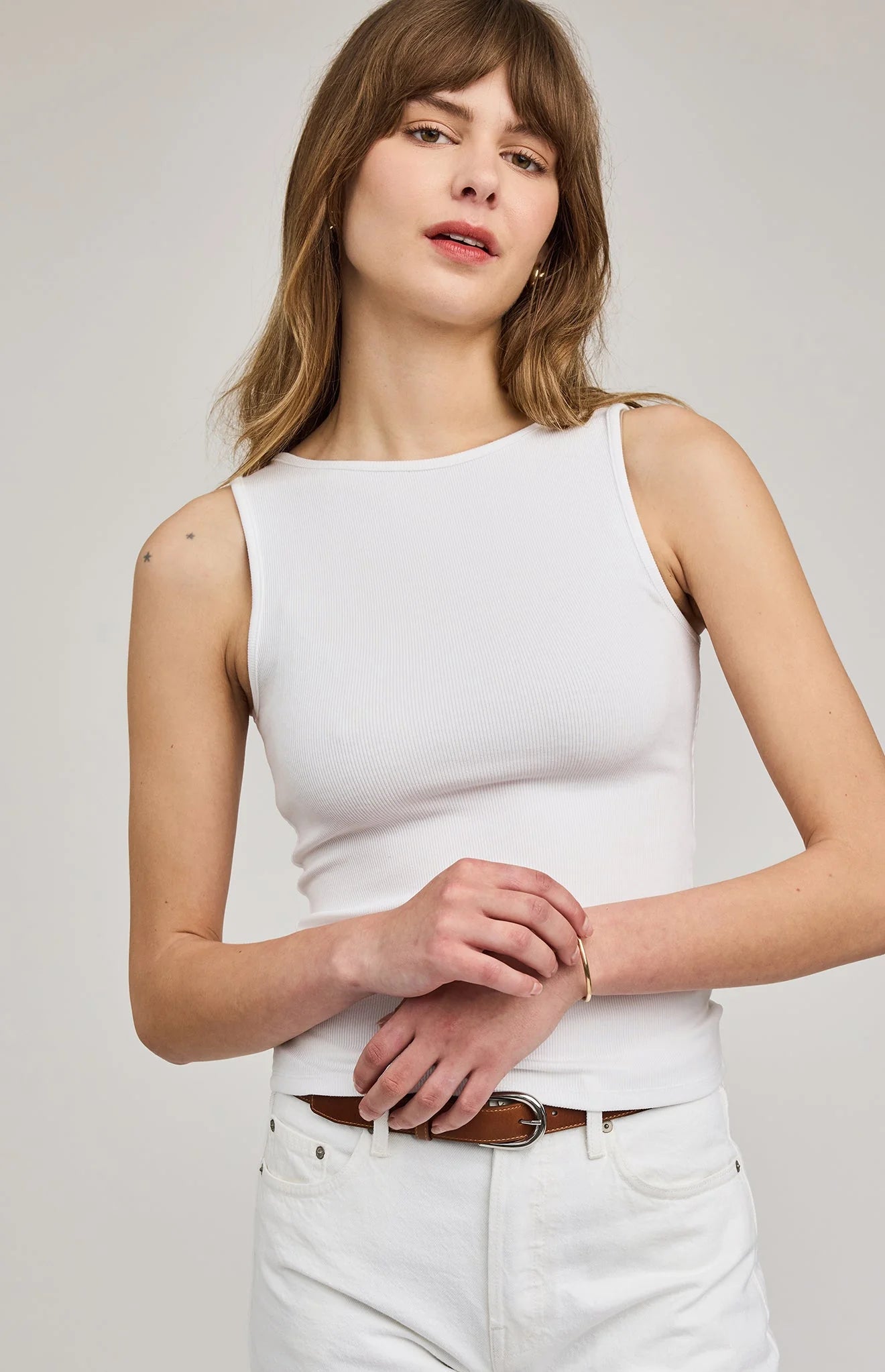 Naia Tank Top- WHITE