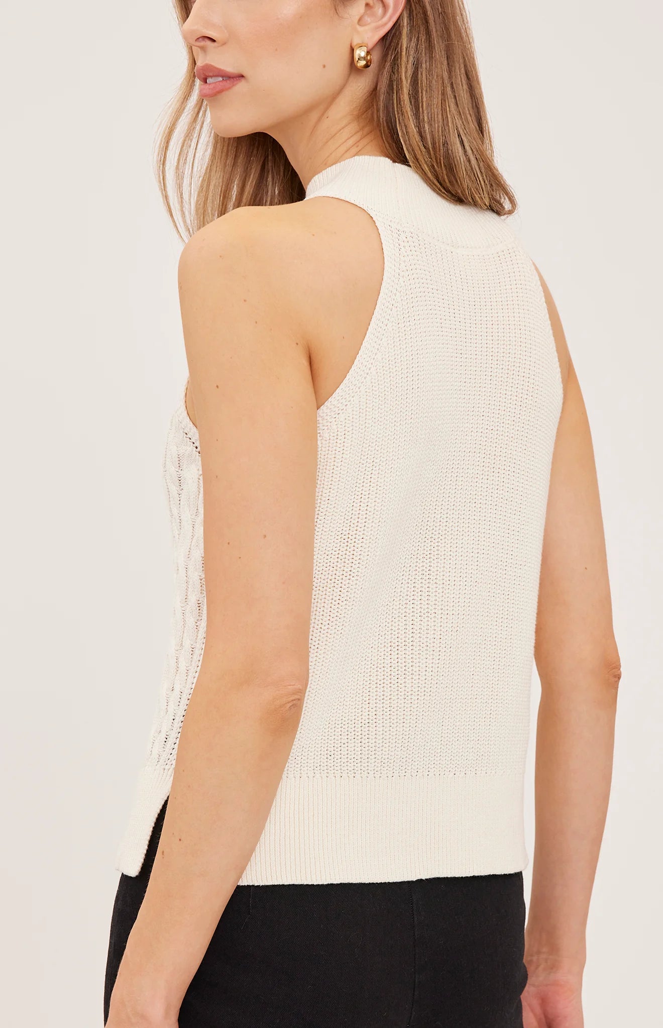 Lana Sleeveless Sweater- CREAM