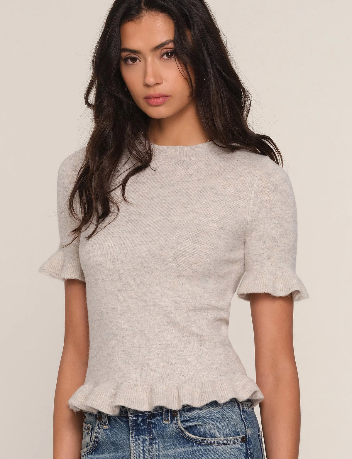 The Gail Top- GREIGE