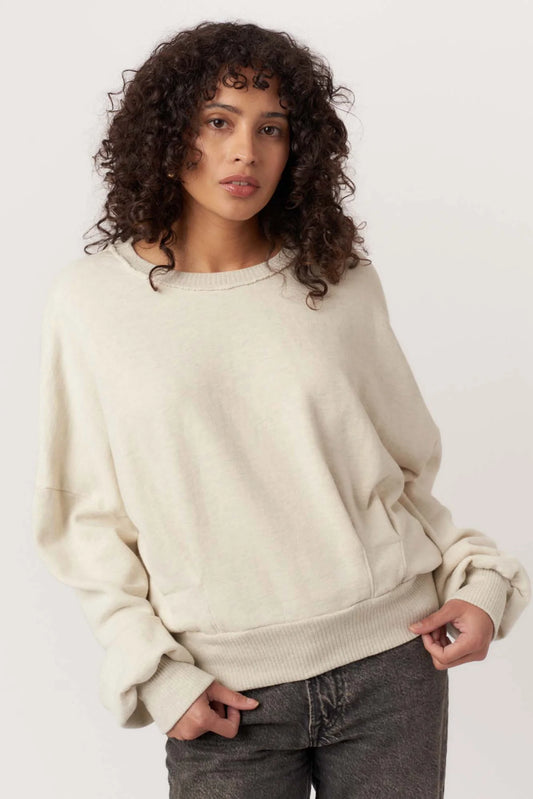Evie Pleated Crew Sweatshirt