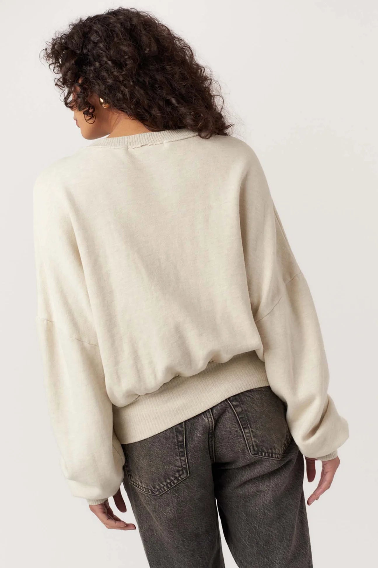 Evie Pleated Crew Sweatshirt