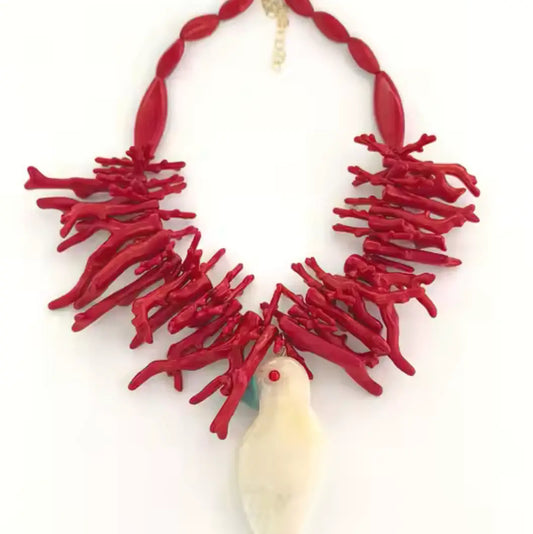 Polly The Bird and Sea Necklace