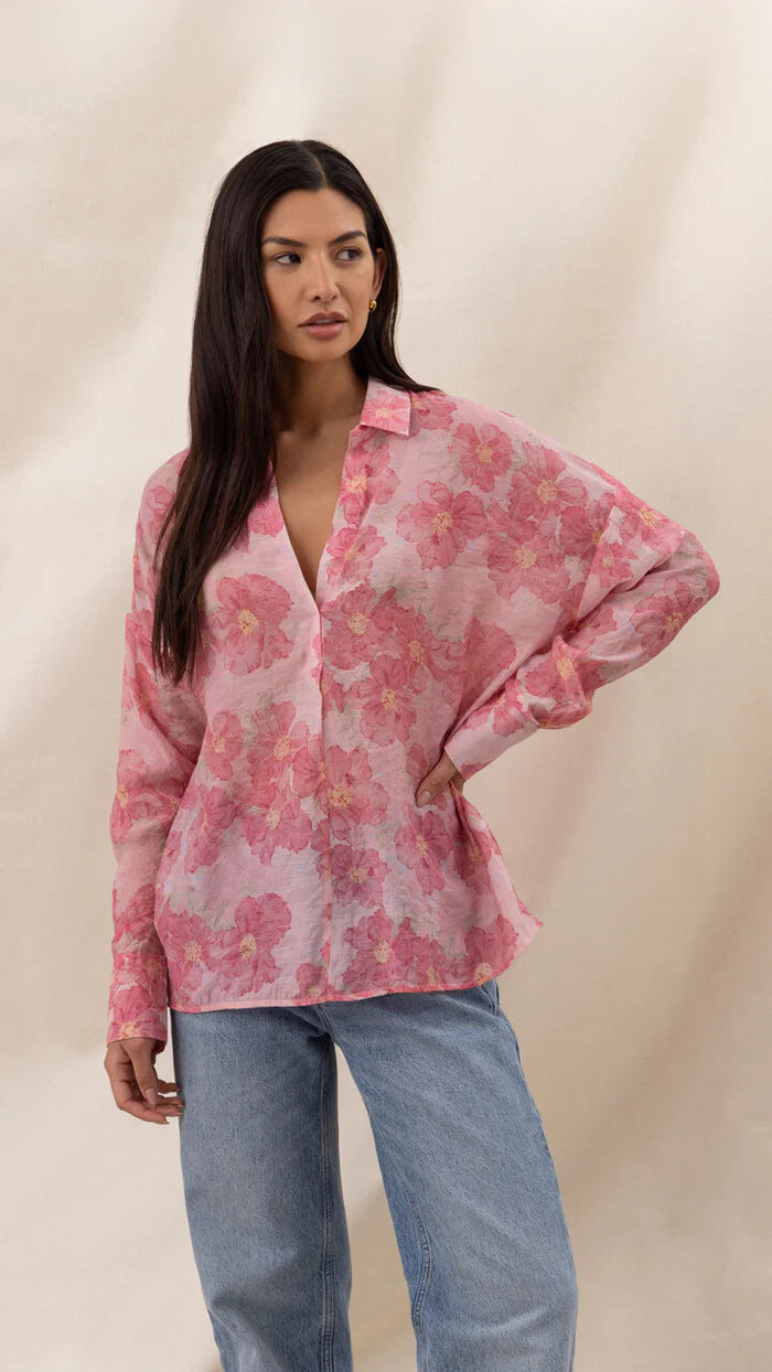 Libby Shirt- ROSE FLORAL