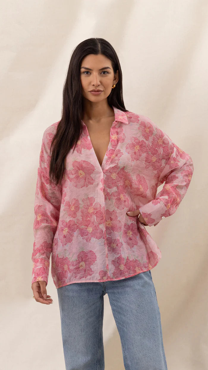 Libby Shirt- ROSE FLORAL