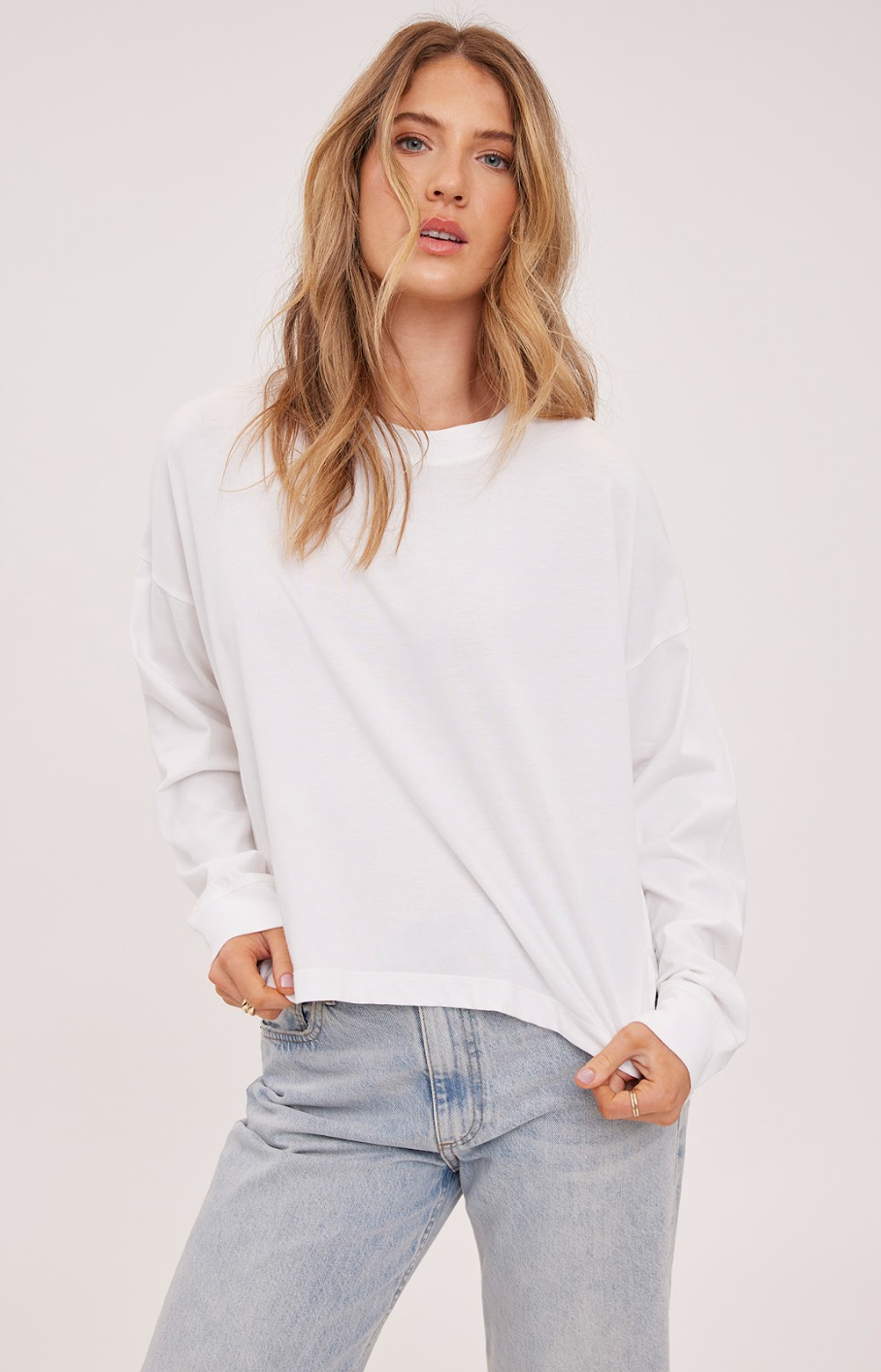 The Christy Longsleeve- WHITE