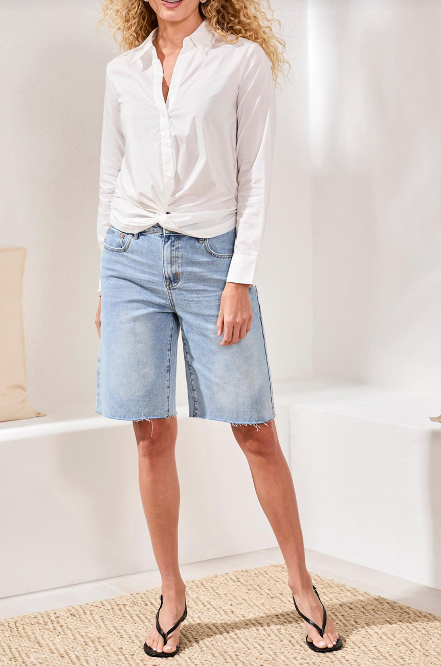 Sarah Front Twist Button Down