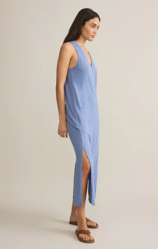 Palisades Midi Dress- BLUE
