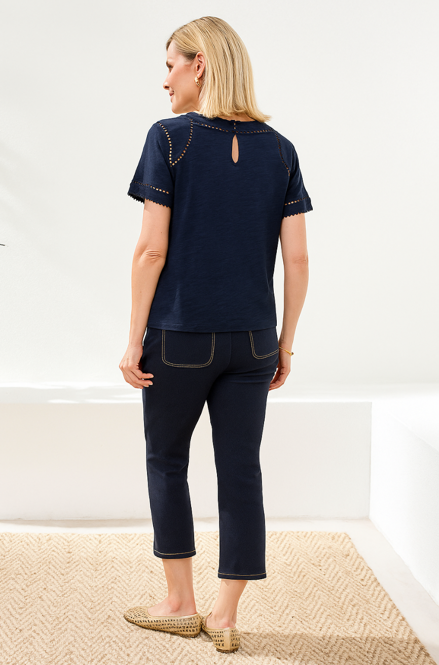 Mila Dotted Lace Tee