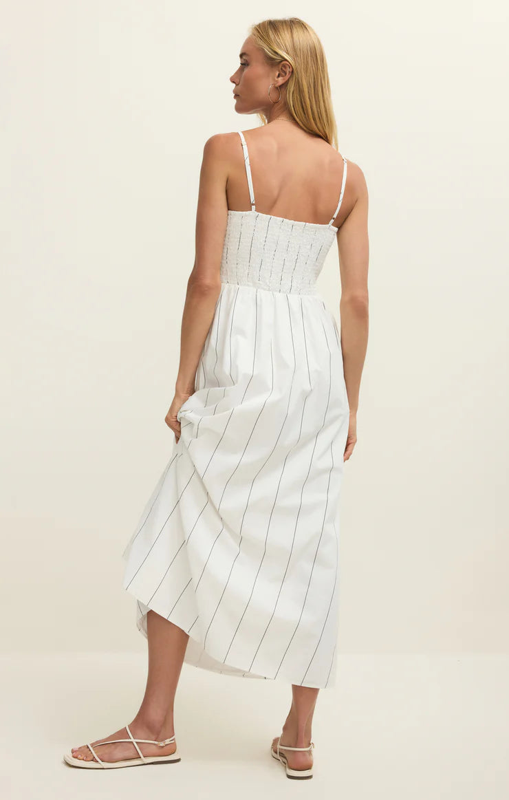 Bayside White Midi Dress