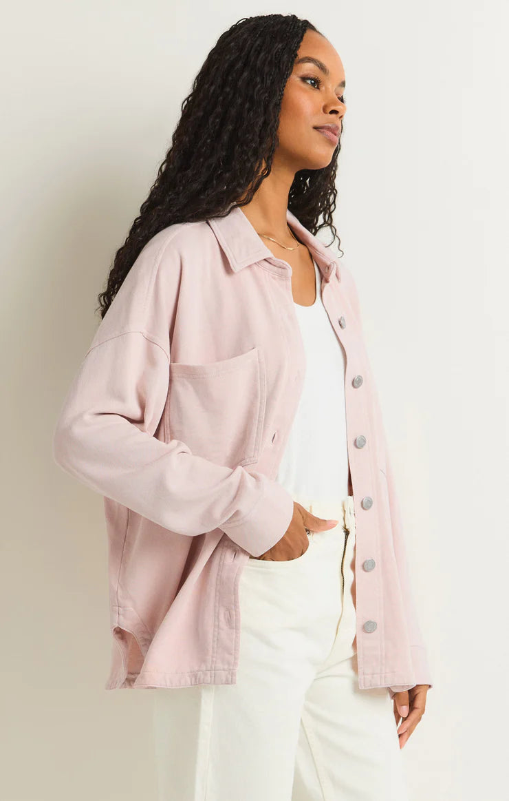 All Day Knit Jacket- Rose