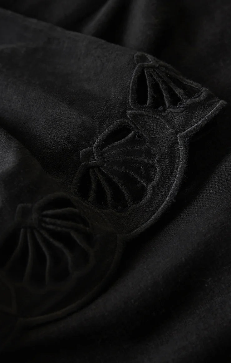 Charlene Embroidered Linen Skirt