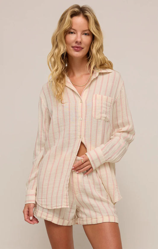 Saturdays Stripe Gauze Shirt