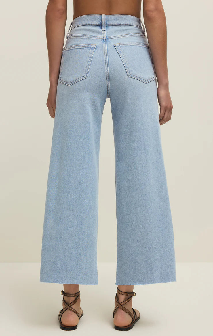 Nova Wide Crop Jean- AZUL