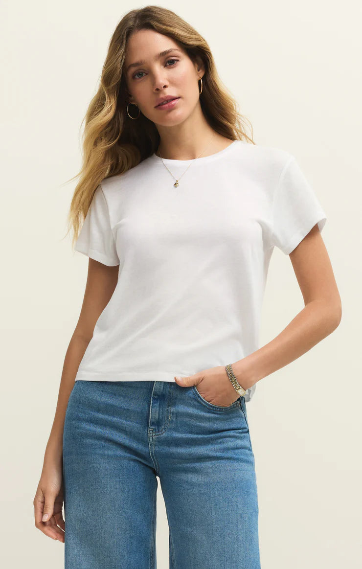 Tourist Airy Knit Jersey Tee- WHITE