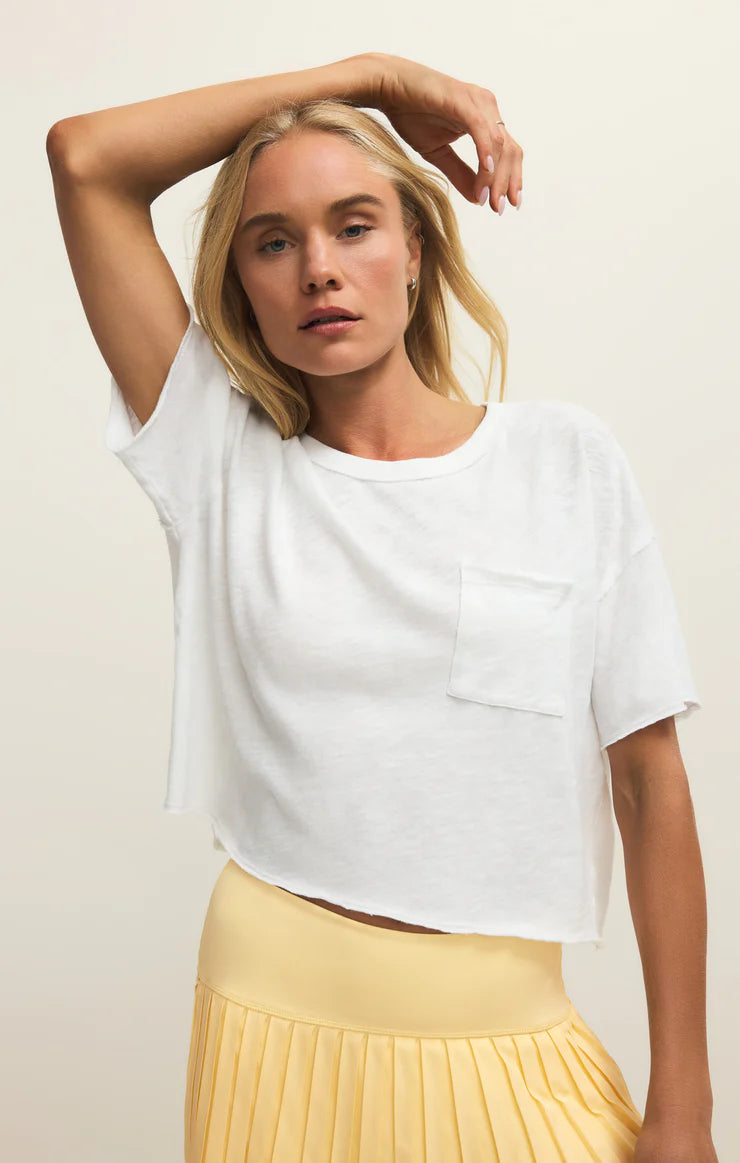 Everyday Pocket Tee- WHITE